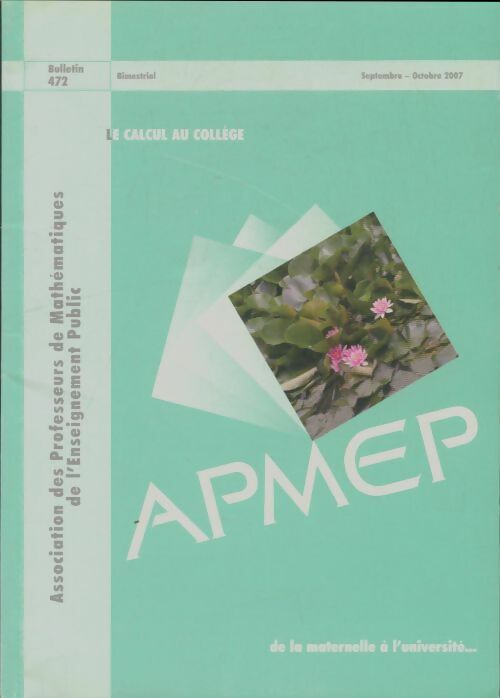 Livrenpoche : Bulletin APMEP n°472 - Collectif - Livre