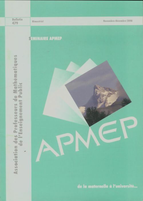 Livrenpoche : Bulletin APMEP n°479 - Collectif - Livre