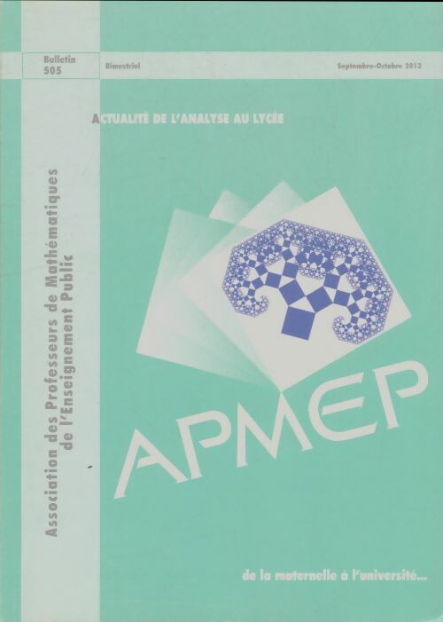 Livrenpoche : Bulletin APMEP n°505 - Collectif - Livre