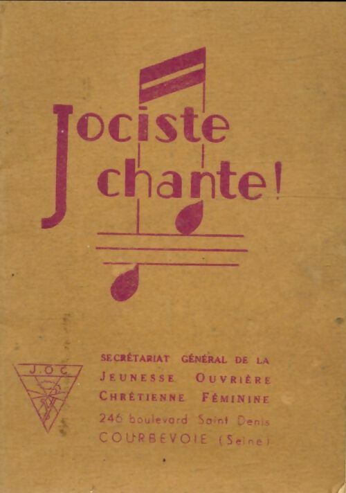 Livrenpoche : Jociste chante - Collectif - Livre