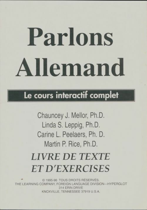 Livrenpoche : Parlons allemand. Le cours interactif complet - Collectif - Livre