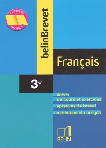 Livrenpoche : Belinbrevet : Français 3e - Shar Marius-beaumont - Livre