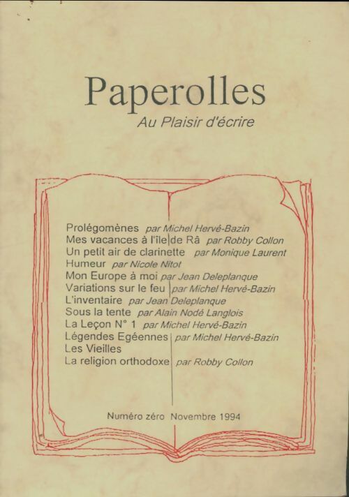 Livrenpoche : Paperolles n°0 - Collectif - Livre
