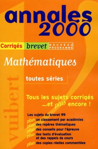 Livrenpoche : Mathématiques toutes séries brevet corrigés numéro 11 - Collectif - Livre