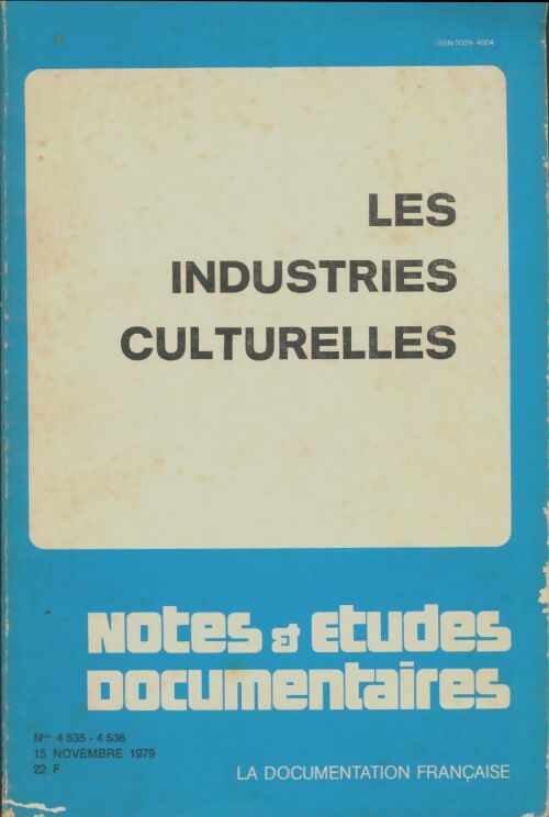 Livrenpoche : Les industries culturelles - Collectif - Livre