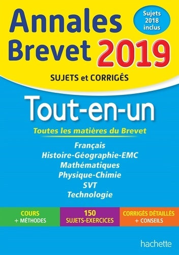 Livrenpoche : Annales nouveau brevet 3e tout-en-un 2019 - Brigitte Réauté - Livre