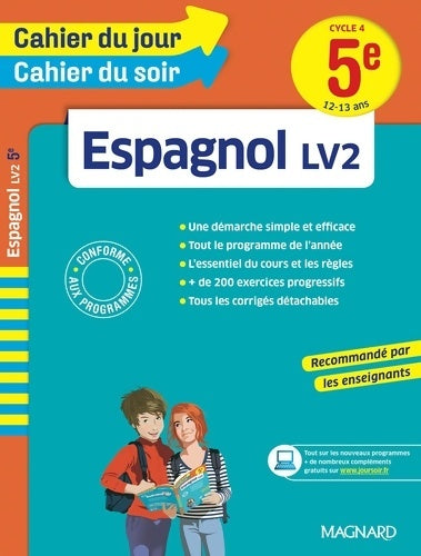 Livrenpoche : Cahier du jour cahier du soir espagnol 5e - Caroline Silvestre - Livre