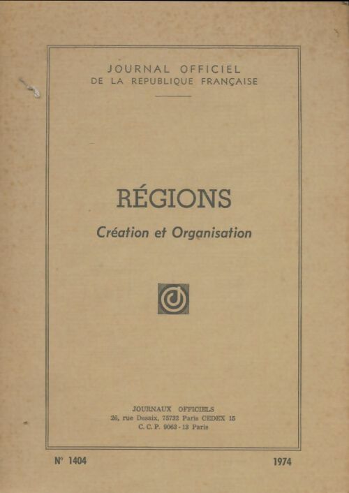 Livrenpoche : Régiones. Création et organisation - Collectif - Livre