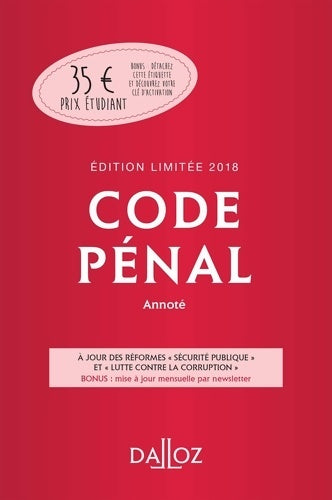 Livrenpoche : Code pénal 2018 - Yves Mayaud - Livre