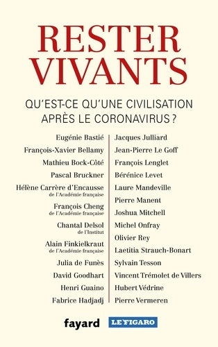Livrenpoche : Rester vivants qu'est-ce qu'une civilisation après le coronavirus ? - Collectif - Livre
