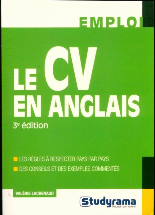 Livrenpoche : Le CV en anglais : Les règles à respecter pays par pays - Valérie Lachenaud - Livre
