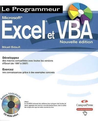 Livrenpoche : Excel 2007 et vba versions 1997 à 2007 - Mikaël Bidault - Livre