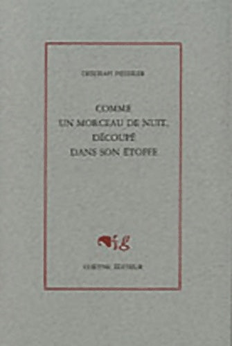 Livrenpoche : Comme un morceau de nuit découpé dans son étoffe - Deborah Heissler - Livre