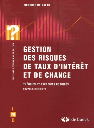Livrenpoche : Gestion des risques de taux d'intérêt et de change - Mondher Bellalah - Livre