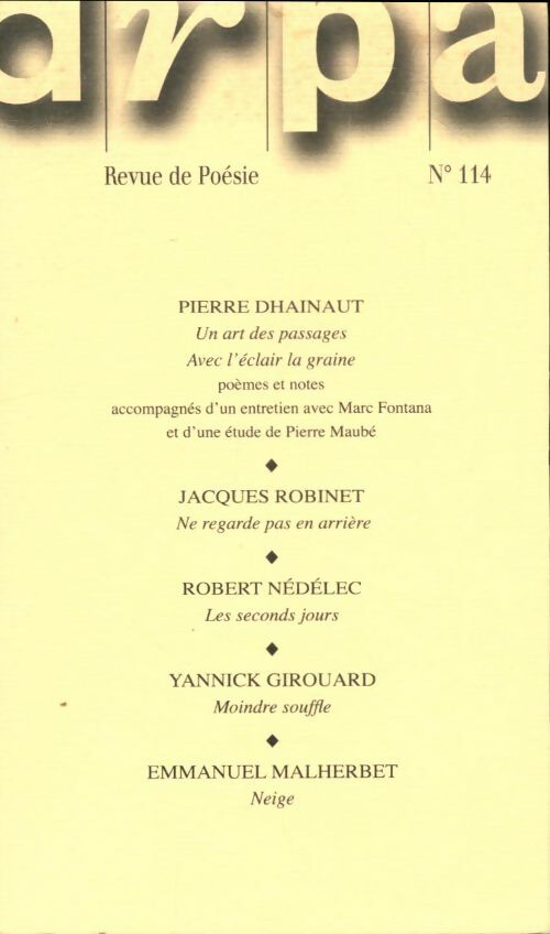Livrenpoche : Arpa n°114 - Collectif - Livre