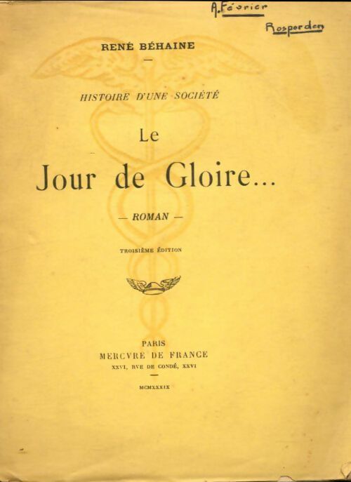 Livrenpoche : Le jour de gloire - René Béhaine - Livre