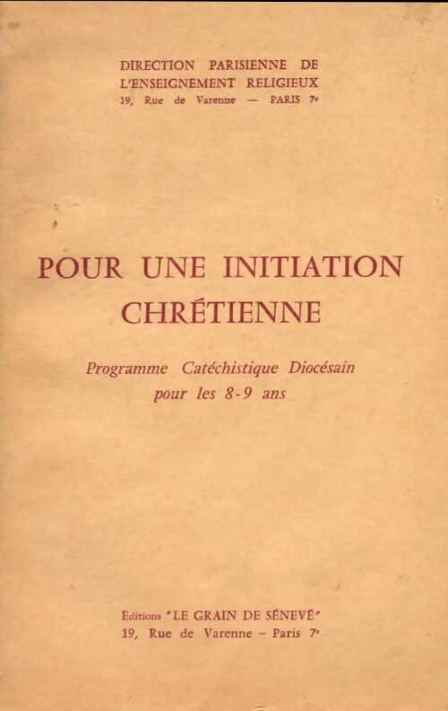 Livrenpoche : Pour une initiation chrétienne - Collectif - Livre