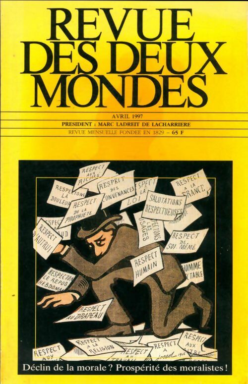 Livrenpoche : Revue des deux mondes Avril 1997 - Collectif - Livre