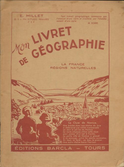 Livrenpoche : Mon livret de géographie - E. Millet - Livre
