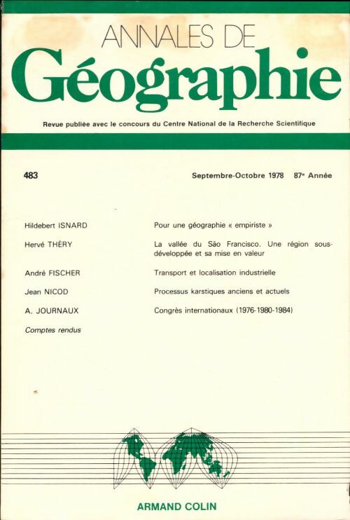 Livrenpoche : Annales de géographie n°483 - Collectif - Livre