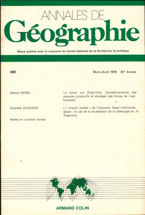 Livrenpoche : Annales de géographie n°480 - Collectif - Livre