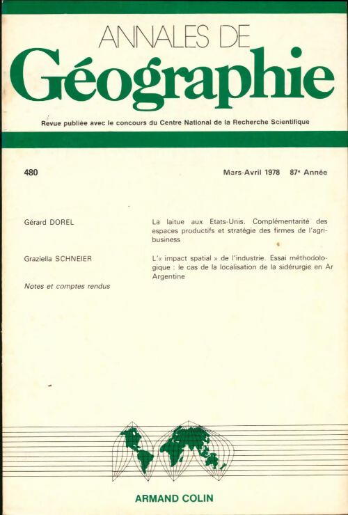 Annales de géographie n°480 - Collectif -  Annales de géographie - Livre