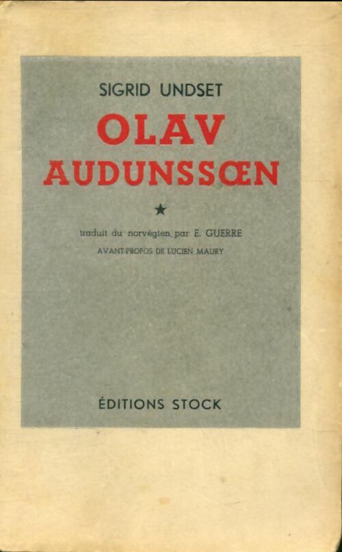 Livrenpoche : Olav Audunssoen Tome I - Sigrid Undset - Livre