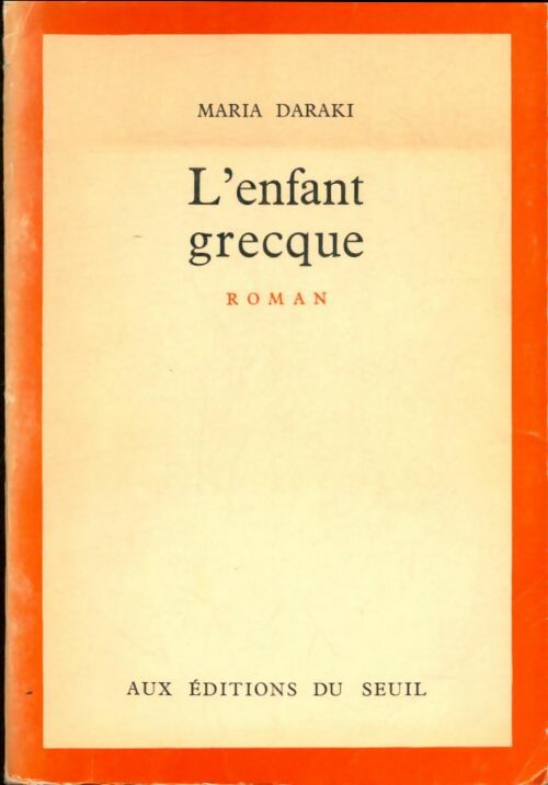 Livrenpoche : L'enfant grecque - Maria Daraki - Livre