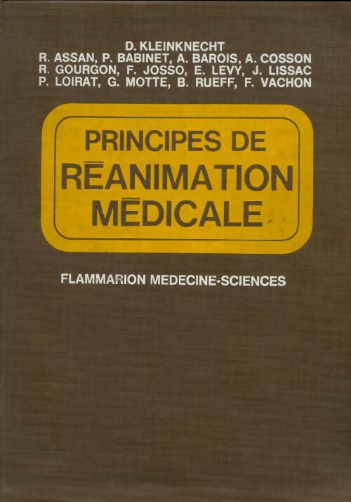 Livrenpoche : Principes de réanimation médicale - Collectif - Livre