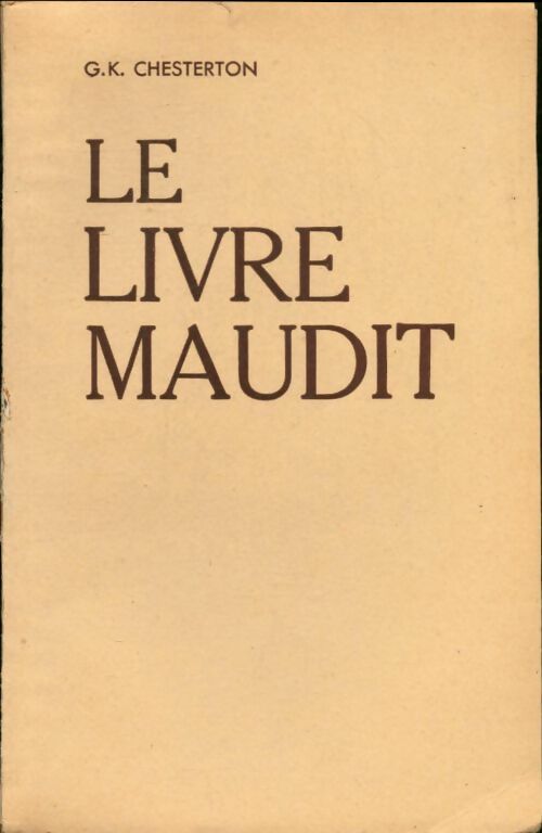 Livrenpoche : Le livre maudit - G.K Chesterton - Livre