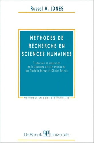 Livrenpoche : Méthodes de recherche en sciences humaines - R. A. Jones - Livre