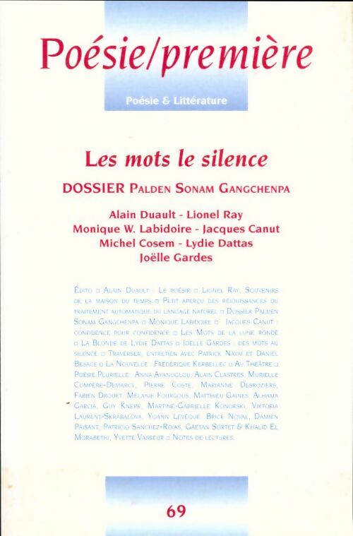Livrenpoche : Poésie / Première n°69 - Collectif - Livre