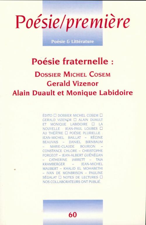 Livrenpoche : Poésie / Première n°60 - Collectif - Livre