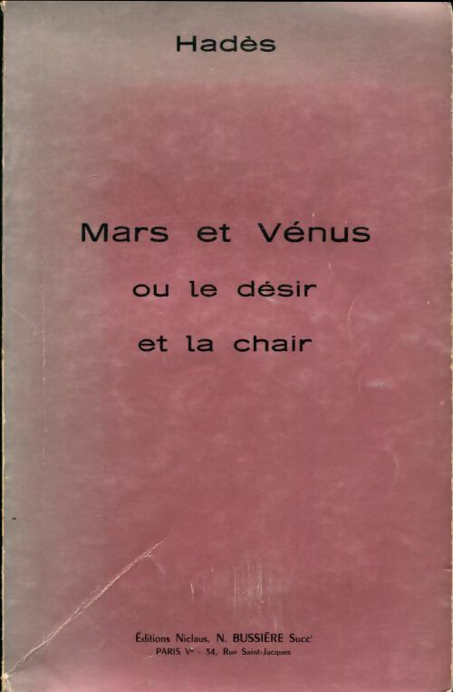 Livrenpoche : Mars et Vénus ou le désir et la chair - Hadès - Livre