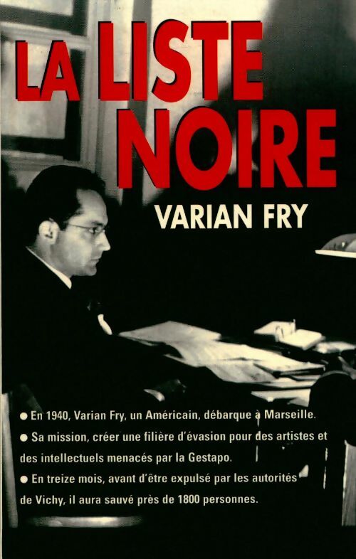 Livrenpoche : La liste de noire - Varian Fry - Livre