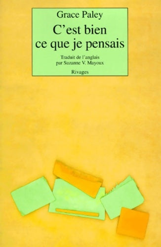 Livrenpoche : C'est bien ce que je pensais - Grace Paley - Livre