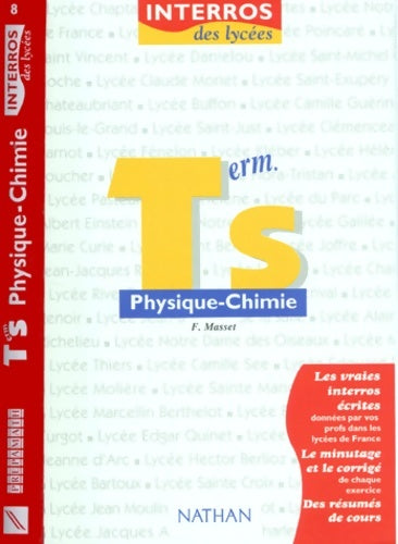 Livrenpoche : Interros des lycées physique-chimie niveau terminale s - Masset - Livre