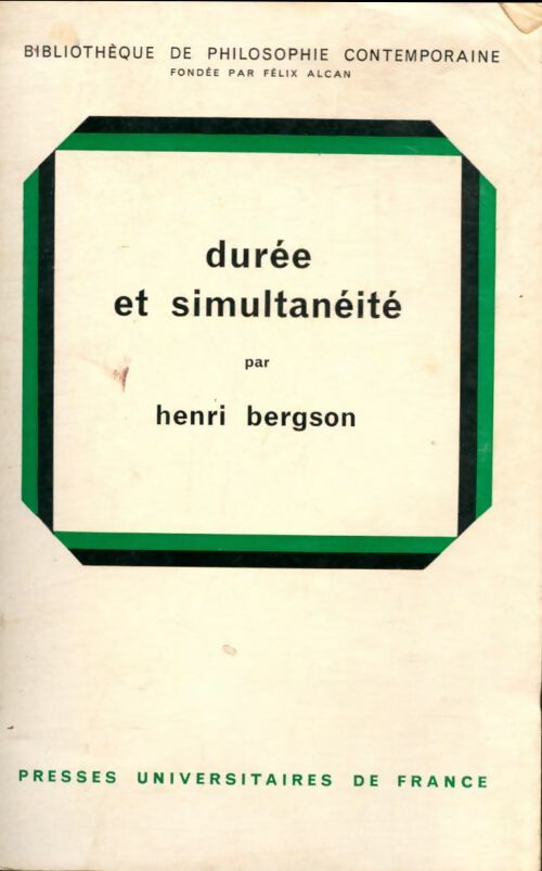 Livrenpoche : Durée et simultanéité - Henri Bergson - Livre