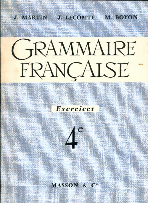 Livrenpoche : Grammaire française 4e exercices - Collectif - Livre