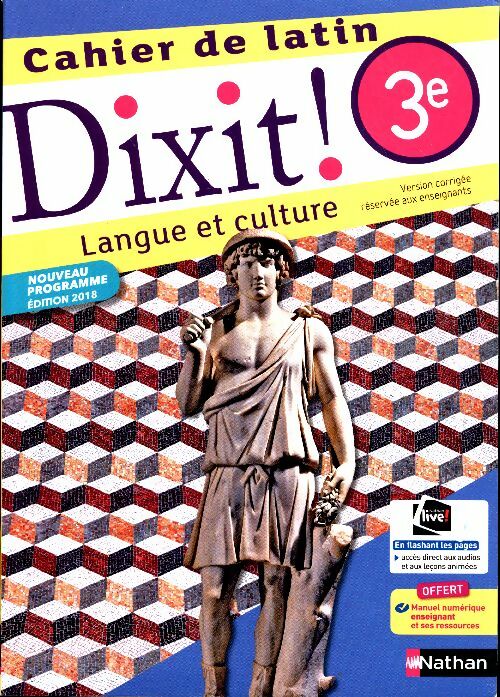 Livrenpoche : Cahier de latin 3e. Version corrigée enseignant 2018 - Thomas Bouhours - Livre
