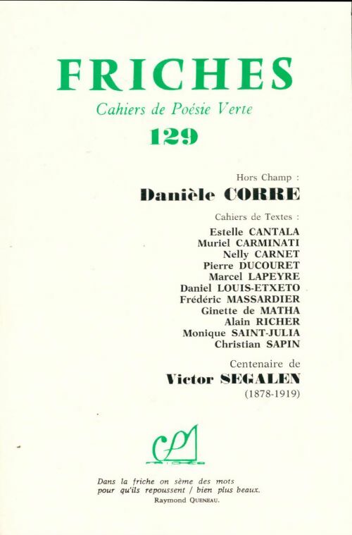 Livrenpoche : Friches n°129 - Collectif - Livre