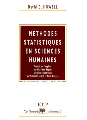 Livrenpoche : Méthode statistique en sciences humaines - Howell - Livre