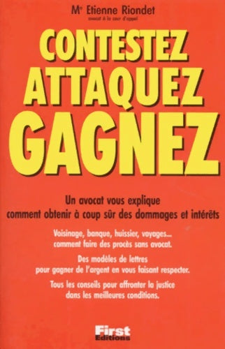 Livrenpoche : Contestez attaquez gagnez ! - Etienne Riondet - Livre