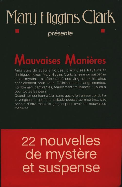Livrenpoche : Mauvaises manières - Mary Higgins Clark - Livre