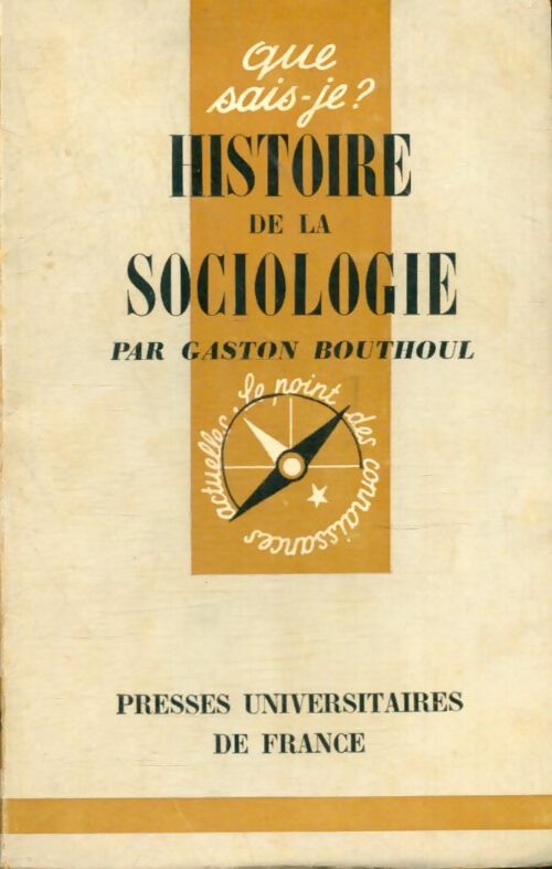 Livrenpoche : Histoire de la sociologie - Gaston Bouthoul - Livre