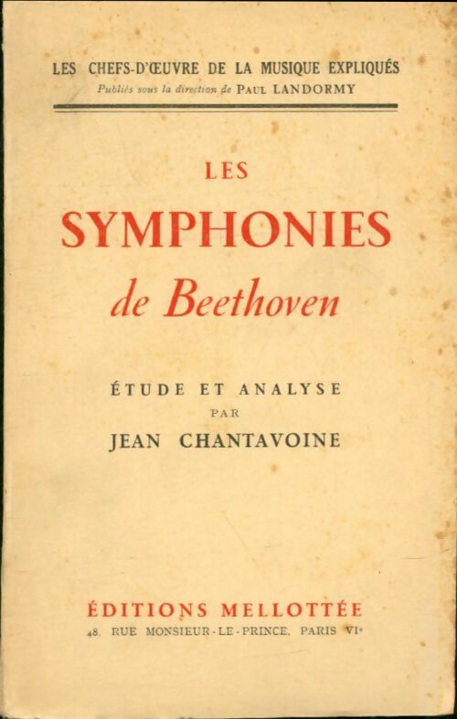 Livrenpoche : Les symphonies de Beethoven - Jean Chantavoine - Livre