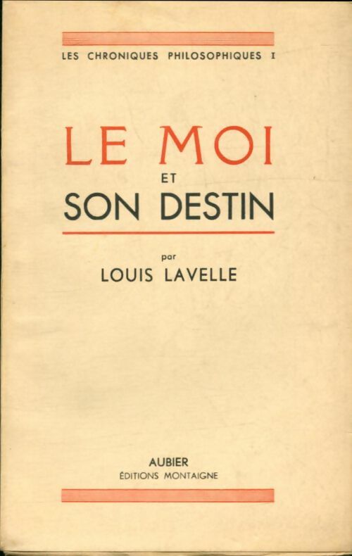 Livrenpoche : Le moi et son destin - Louis Lavelle - Livre
