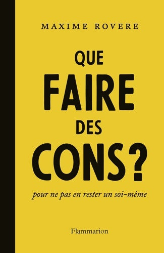 Livrenpoche : Que faire des cons ? Pour ne pas en rester un soi-même - Maxime Rovere - Livre
