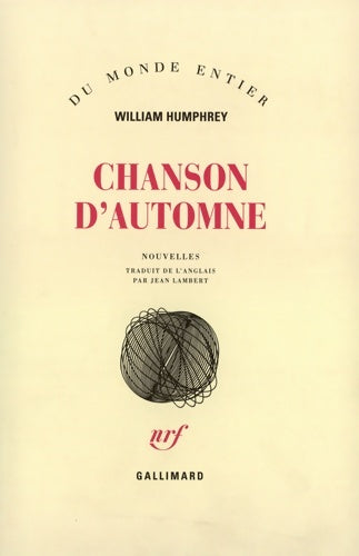 Livrenpoche : Chanson d'automne - William Humphrey - Livre