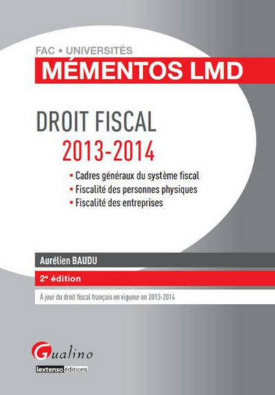 Livrenpoche : Droit fiscal - Aurélien Baudu - Livre